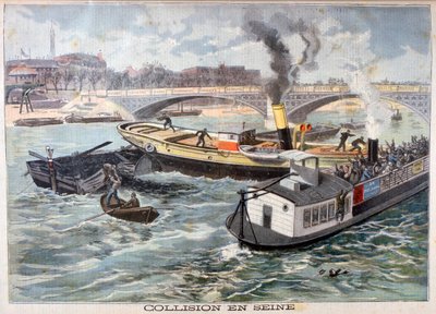 Collision on the Seine, Paris by Fortuné Méaulle