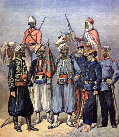 French Colonial Army Soldiers by Fortune Louis Meaulle