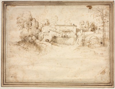 Farmhouse on the Slope of a Hill by Fra Bartolommeo