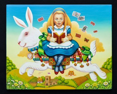 Alice and the White Rabbit, 2013 by Frances Broomfield