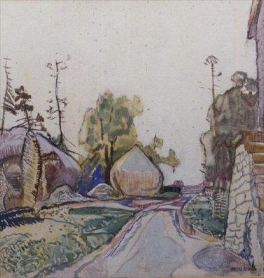The Rickyard by Frances Hodgkins