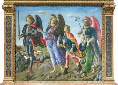 The Three Archangels and Tobias by Francesco (attr. to) Botticini