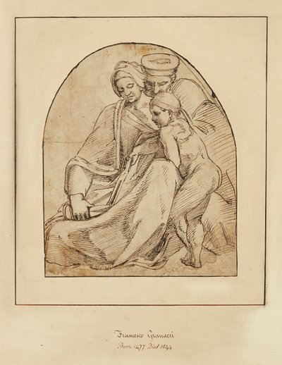 A Family Group Reading by Francesco (manner of) Granacci