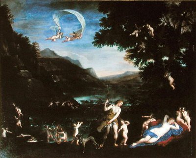 Adonis Led to Venus by Cherubs by Francesco Albani