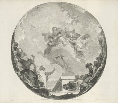Ascension of Mary by Francesco Bartolozzi (attributed to)