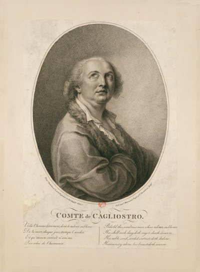 Count Alessandro di Cagliostro 1743-1795 by Francesco Bartolozzi