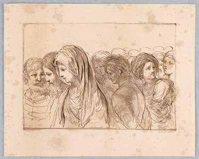 Eight Heads, Men and Women by Francesco Bartolozzi
