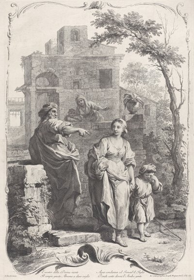 Hagar Sent into the Wilderness by Francesco Bartolozzi