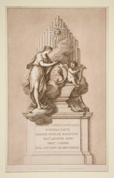 Memorial to Johann Christian Bach by Francesco Bartolozzi