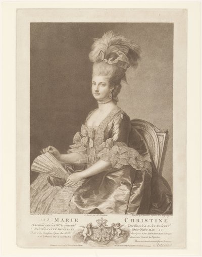 Portrait of Maria Christina of Austria by Francesco Bartolozzi