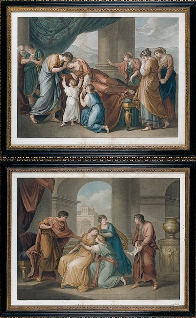 The Death of Alcestis, After Angelika Kauffman by Francesco Bartolozzi