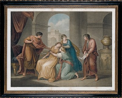Virgil Reading his Aeneid by Francesco Bartolozzi