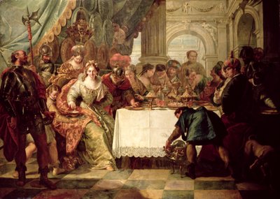 The Banquet of Cleopatra by Francesco Fontebasso