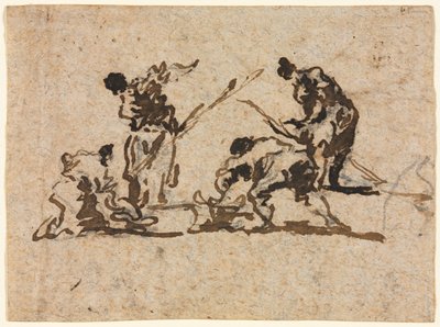 Farmers and Fisherman Working by Francesco Guardi