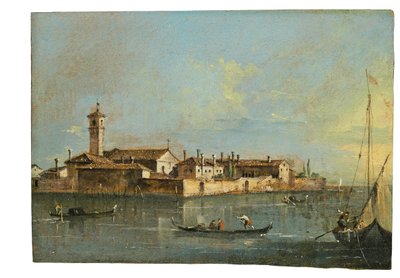 The Island of Lazzaretto Vecchio, Venice by Francesco Guardi