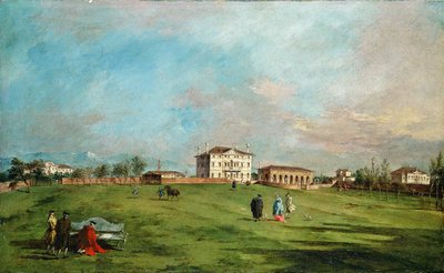 The Villa Loredan, Paese, early 1780s by Francesco Guardi