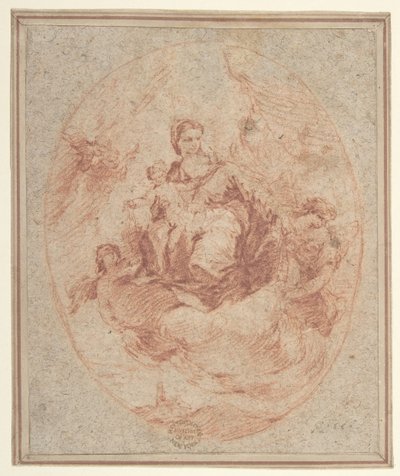 The Virgin and Child Holding Scapulars, 1712-93 by Francesco Guardi.