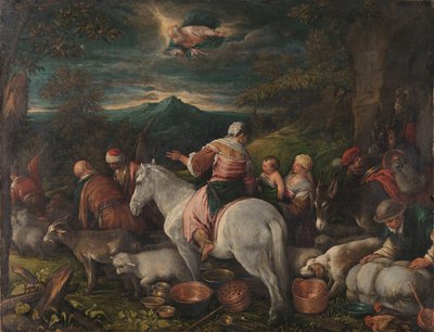 Abraham Leaves Haran by Francesco II Bassano (attributed to)