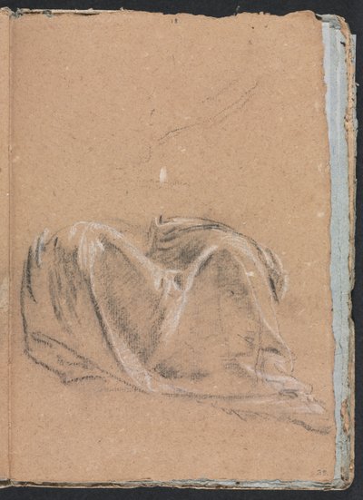 Verona Sketchbook: Drapery study (page 35) by Francesco Lorenzi
