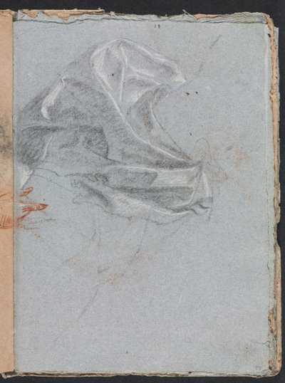 Verona Sketchbook: Drapery study (page 37) by Francesco Lorenzi