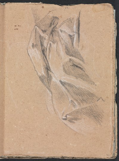Verona Sketchbook: Drapery study (page 43) by Francesco Lorenzi