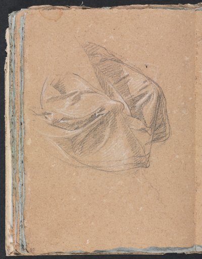 Verona Sketchbook: Drapery study (page 50) by Francesco Lorenzi