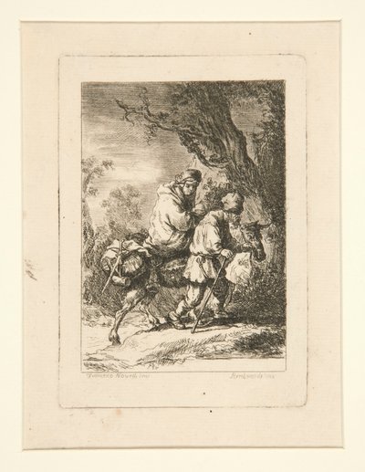 Flight into Egypt by Francesco Novelli