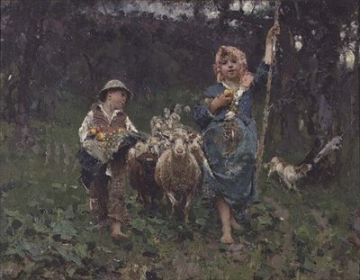 Little Shepherds by Francesco Paolo Michetti