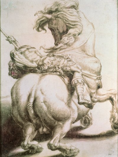 Rider Pierced by a Spear, 16th Century by Francesco de Rossi Salviati Cecchino