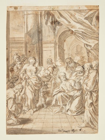 Christ and the Adulterous Woman by Francesco Saverio Mergolo