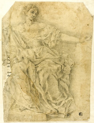 Seated Allegorical Female Figure by Francesco Solimena