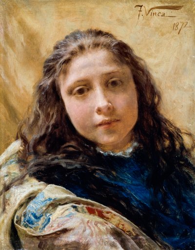Portrait of Young Girl by Francesco Vinea