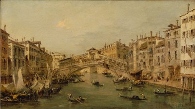 Venice: The Rialto by Francesco circle of Guardi