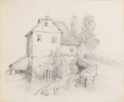 Mill House by a Stream by Francis Augustus Lathrop
