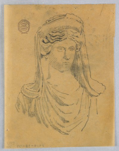 Sketch of Bust of a Woman by Francis Augustus Lathrop