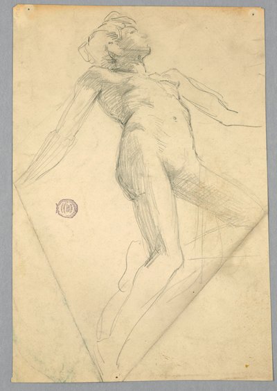 Sketch of a Female Nude by Francis Augustus Lathrop