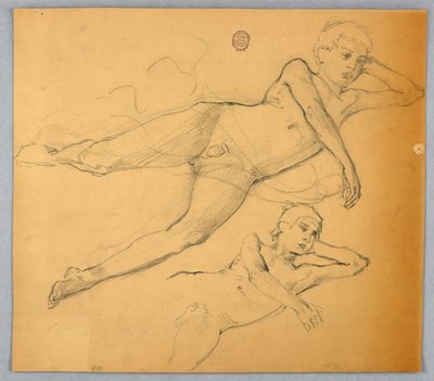 Studies of Nude Figure by Francis Augustus Lathrop