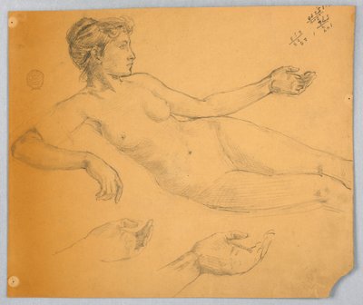 Study of Nude Figure by Francis Augustus Lathrop