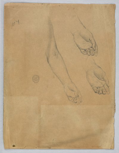 Three Studies of a Left Hand by Francis Augustus Lathrop
