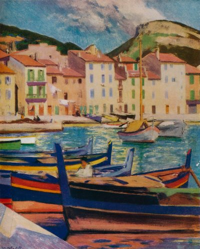 The Harbour, Cassis, c1924 by Francis Campbell Boileau Cadell