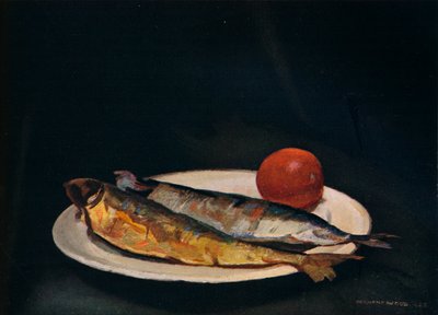 Herrings on a Plate by Francis Derwent Wood