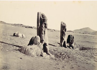 Colossi and Sphynx at Wady Saboua by Francis Frith