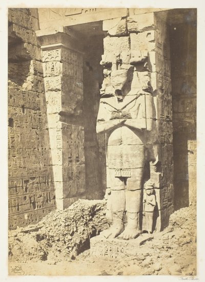 Osiride Pillars at Medinet-Haboo, c. 1857 by Francis Frith