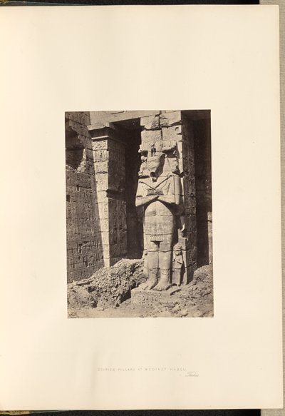 Osiride Pillars at Medinet Habu, Thebes by Francis Frith