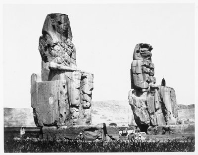 The Colossi of Memnon, Thebes, Egypt by Francis Frith
