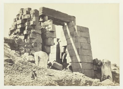 The Granite Pylon, Thebes by Francis Frith