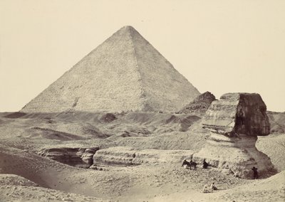 The Sphinx and Great Pyramid, Giza by Francis Frith