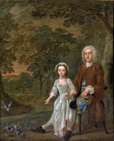 William Ellis and His Daughter Elizabeth by Francis Hayman