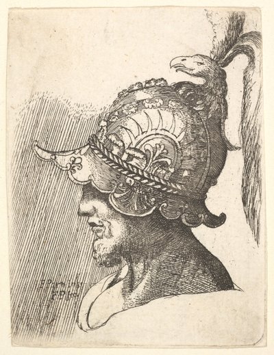 Helmeted Head, 1662-78 by Francis Place