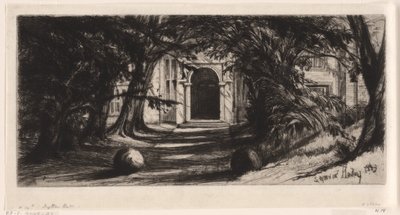 Mytton Hall by Francis Seymour Haden (Sir) (signed by artist)